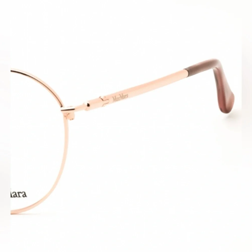 MaxMara Rose Gold Round Metal Glasses (NWT)
